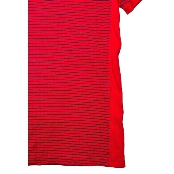 NAUTICA Men's Slim Fit Red Navy Stripe Henley S/S Polo Hidden Snaps Size XL - Picture 3 of 8